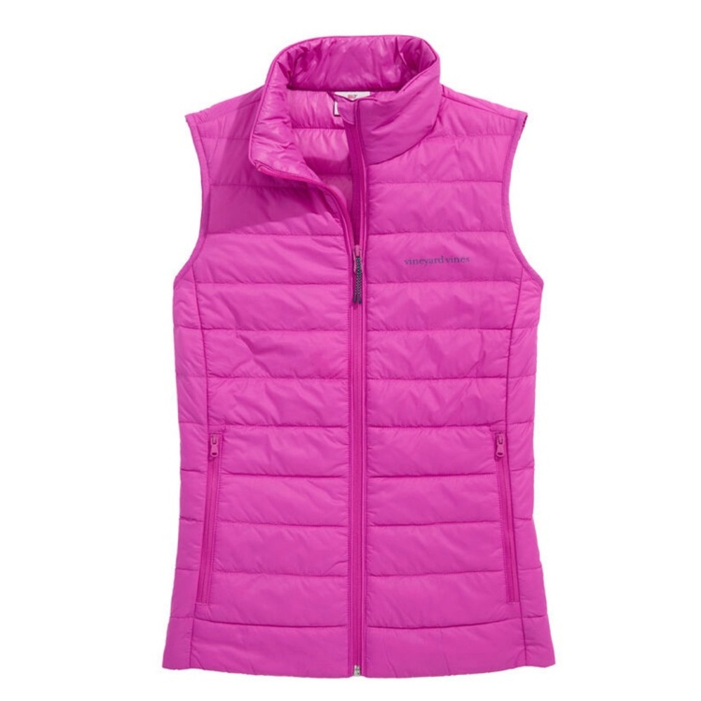 NWT Vineyard Vines Women's Lightweight Puffer Vest Vivid Fuschia Size XS